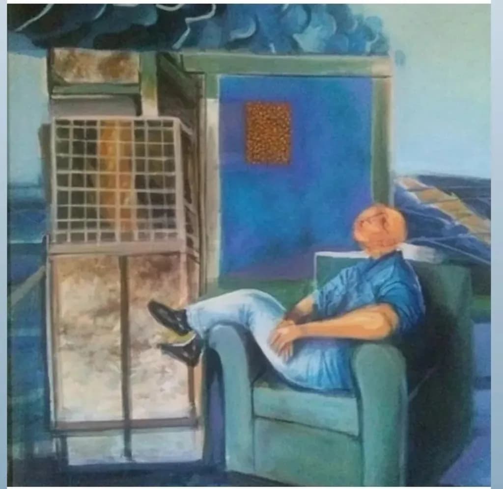 Man in Chair with Window