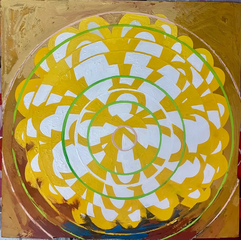 Golden Harmony: A Radiant Mandala of Light and Color