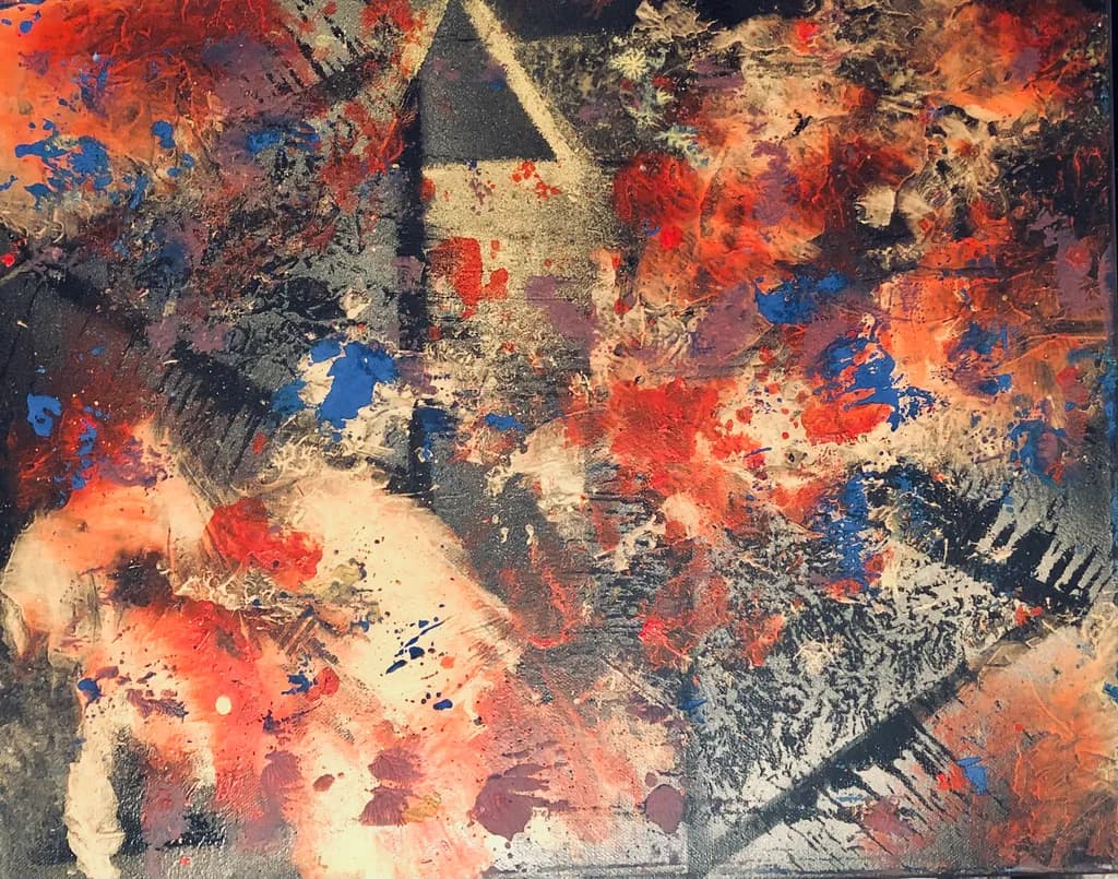 Vibrant Chaos: An Abstract Journey Through Color and Texture