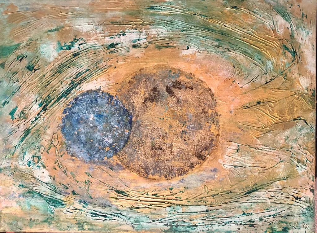 Celestial Harmony: A Dance of Earth and Sky in Abstract Form