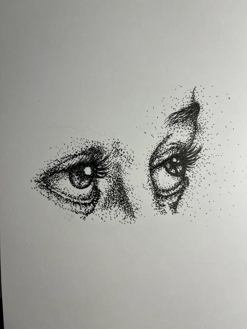 Whispers of Expression: A Monochrome Eye Sketch in Detail