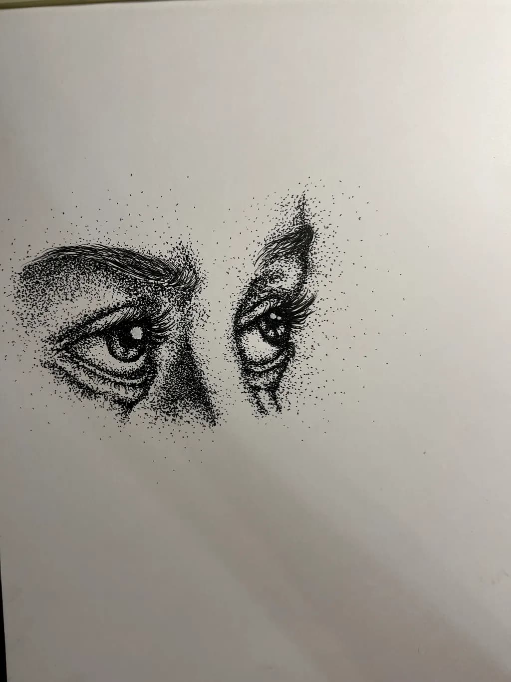 Whispers of the Soul: A Pointillist Exploration of Eyes