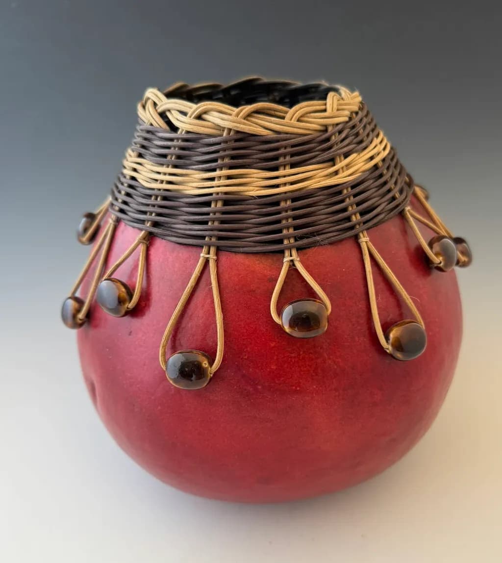 Woven Cherry Vessel