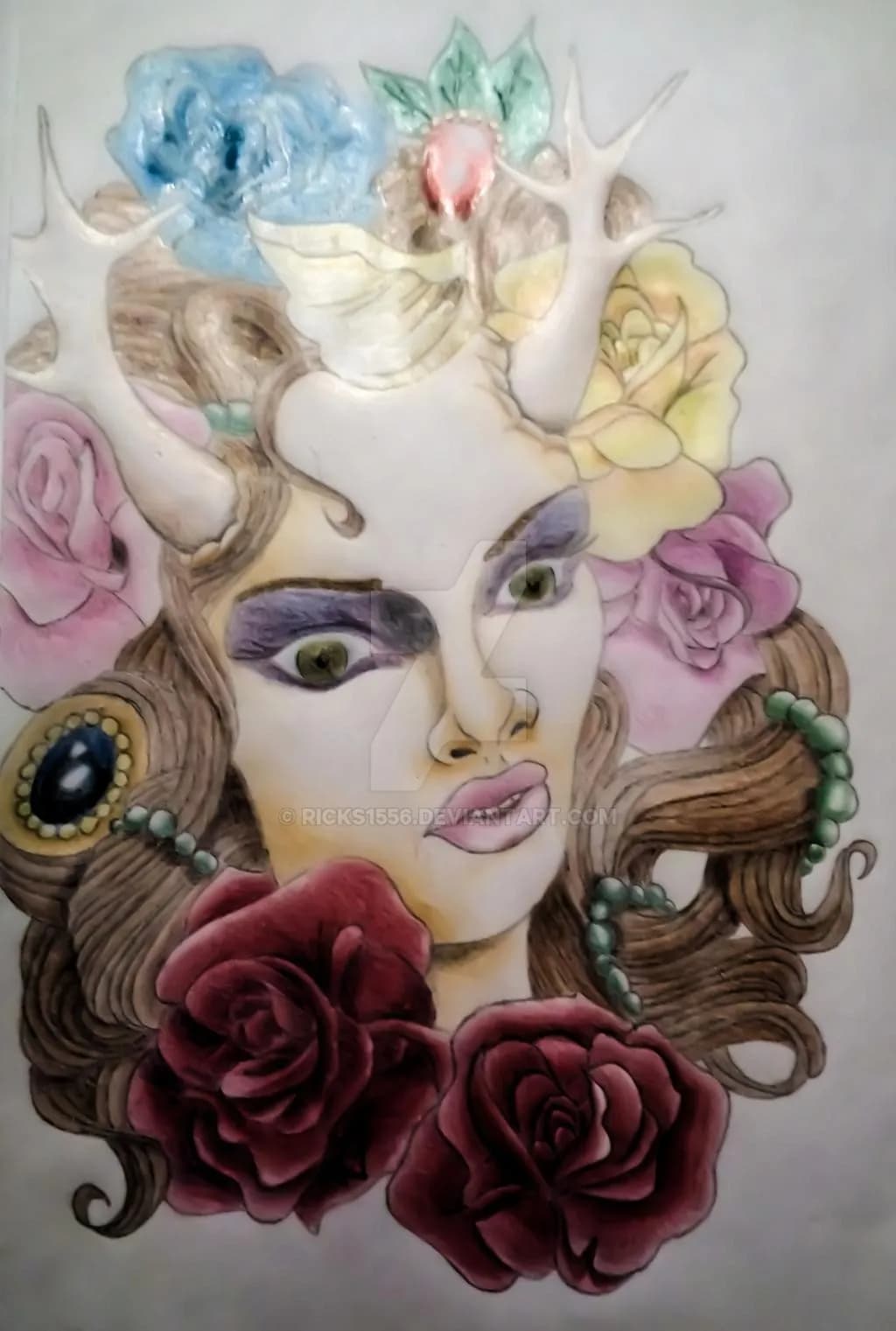 Whispers of Nature: A Mystical Portrait of Floral Elegance and Enchantment