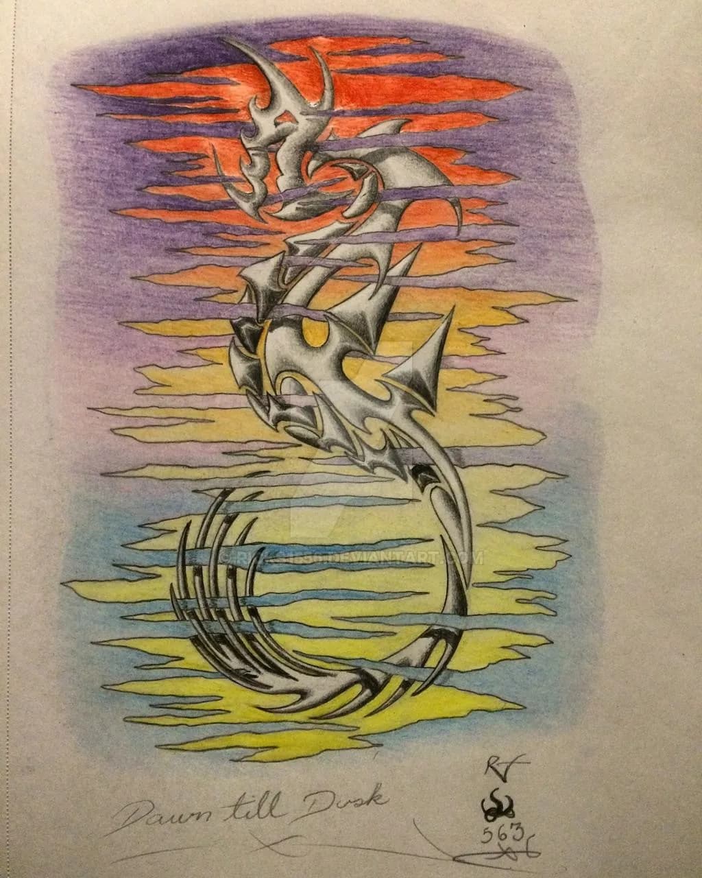 Ethereal Dance of Dawn and Dusk: A Serpentine Journey Through Colorful Horizons