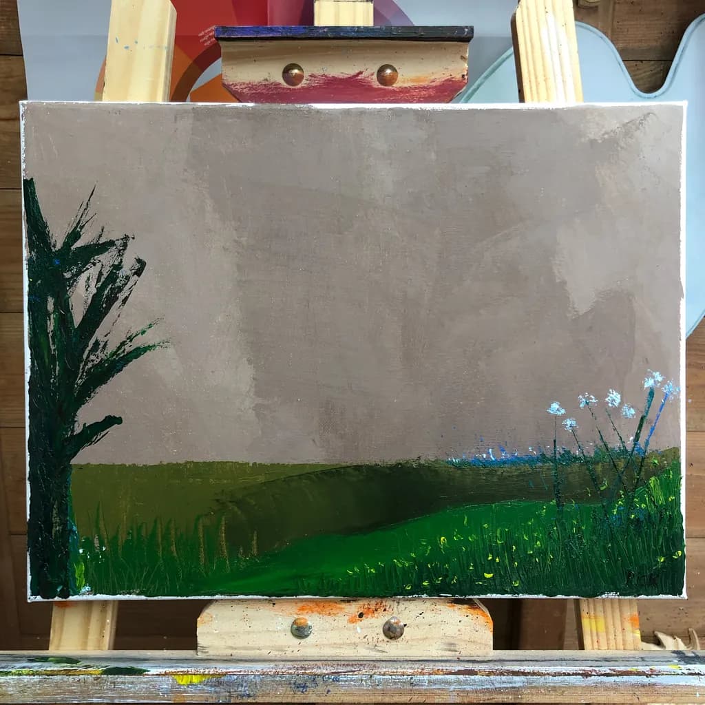 Whispers of Nature: A Serene Landscape of Greenery and Blooms