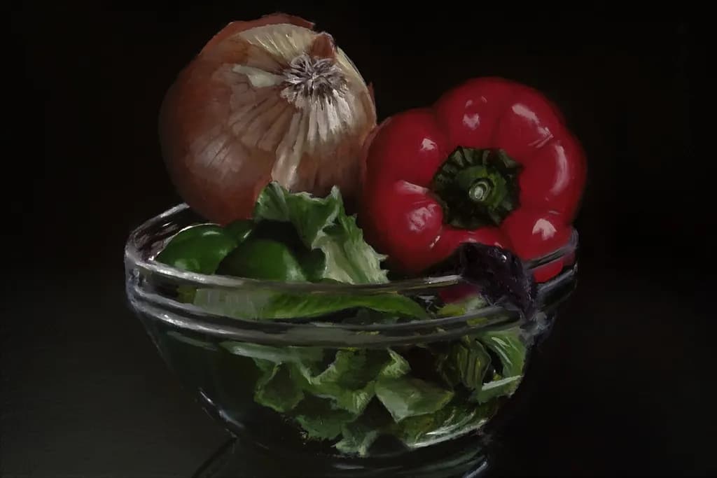 Vibrant Harmony: A Still-Life Celebration of Fresh Vegetables