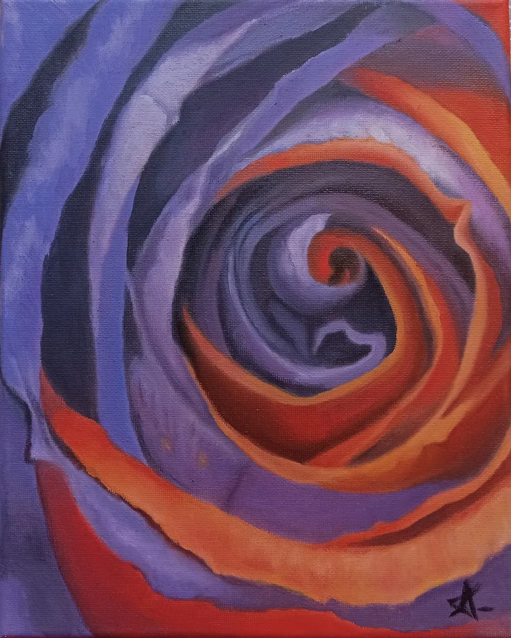 Whirling Colors: An Abstract Rose in Vibrant Swirls