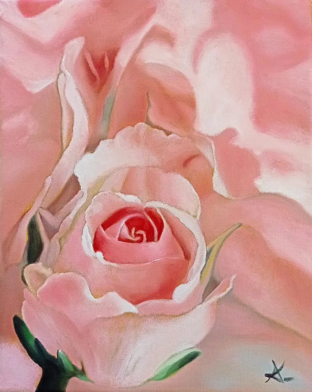 Whispers of Pink: A Delicate Rose in Bloom