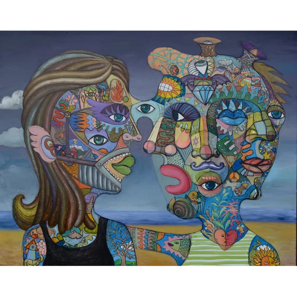 Whispers of Color: A Kaleidoscopic Dialogue Between Two Souls