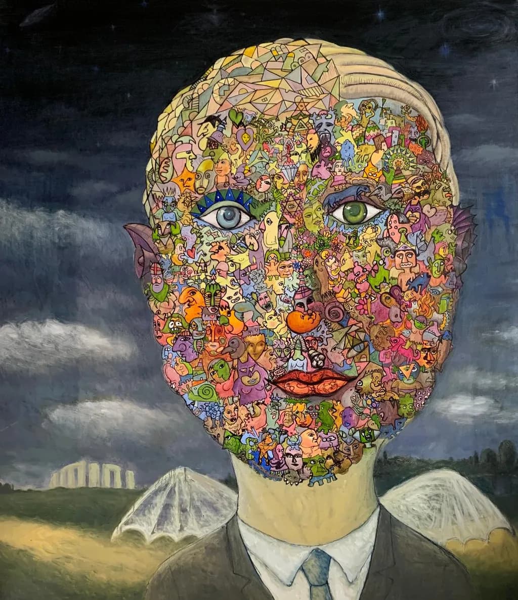 Faces of Imagination: A Colorful Tapestry of Humanity's Emotions and Stories