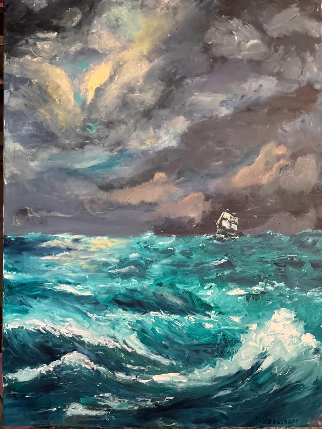 Stormy Seas: A Ship's Journey Through Turbulent Waters