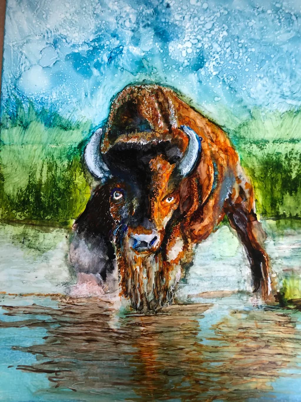 Majestic Bison: A Vibrant Encounter with Nature's Spirit