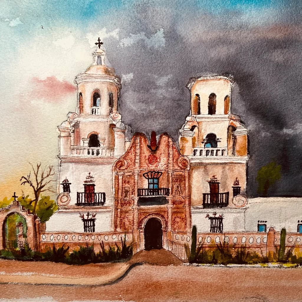 Whispers of History: A Watercolor Journey Through Timeless Architecture