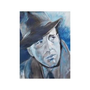 Mystery in Blue: A Portrait of Intrigue and Emotion