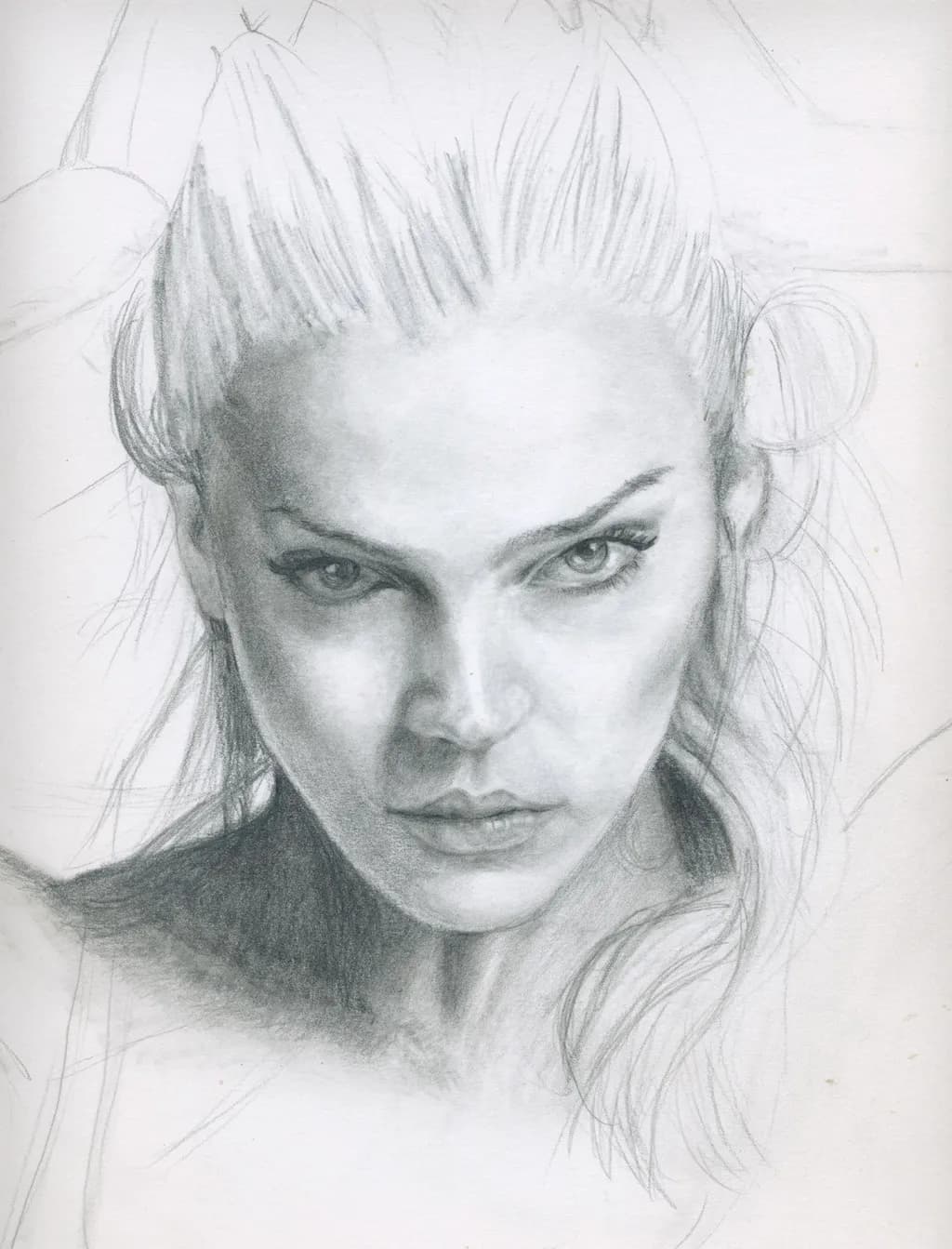 Intense Gaze: A Captivating Portrait of Strength and Vulnerability