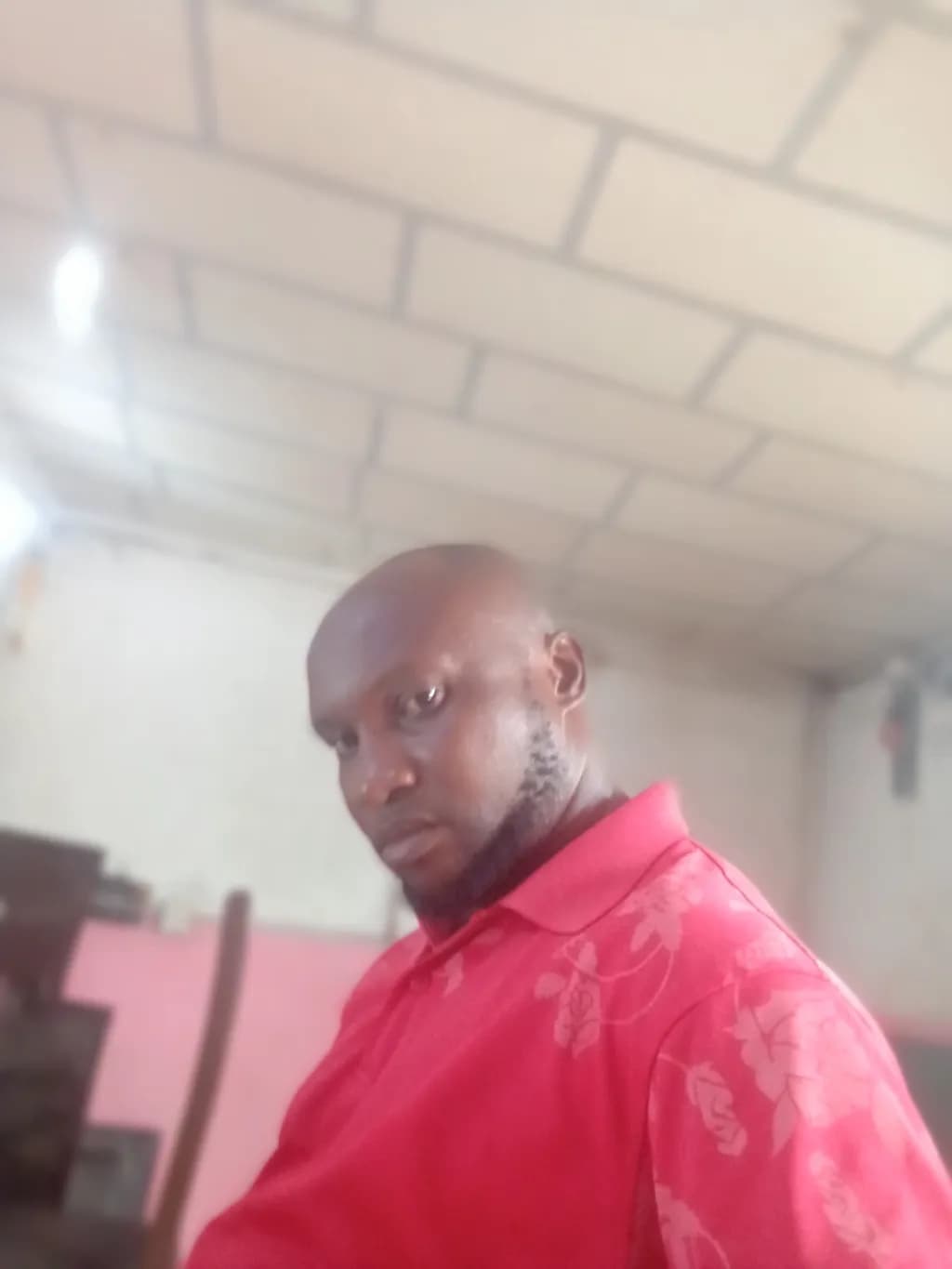 Vibrant Reflection: A Portrait of Contemplation in Red