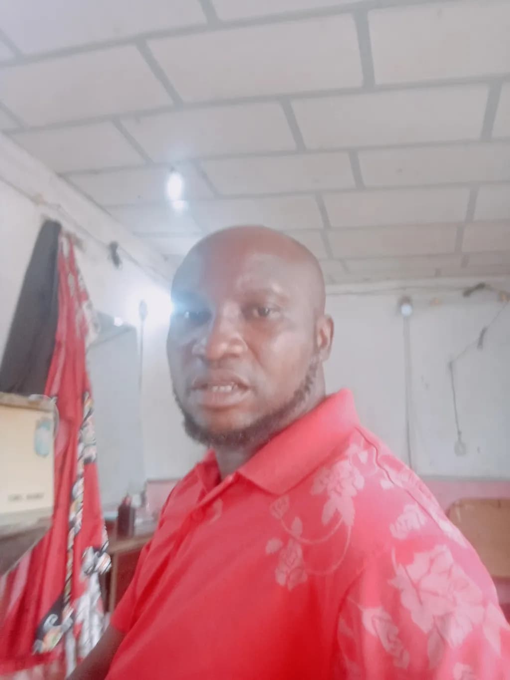 Vibrant Presence: A Portrait of Everyday Life in Bold Red