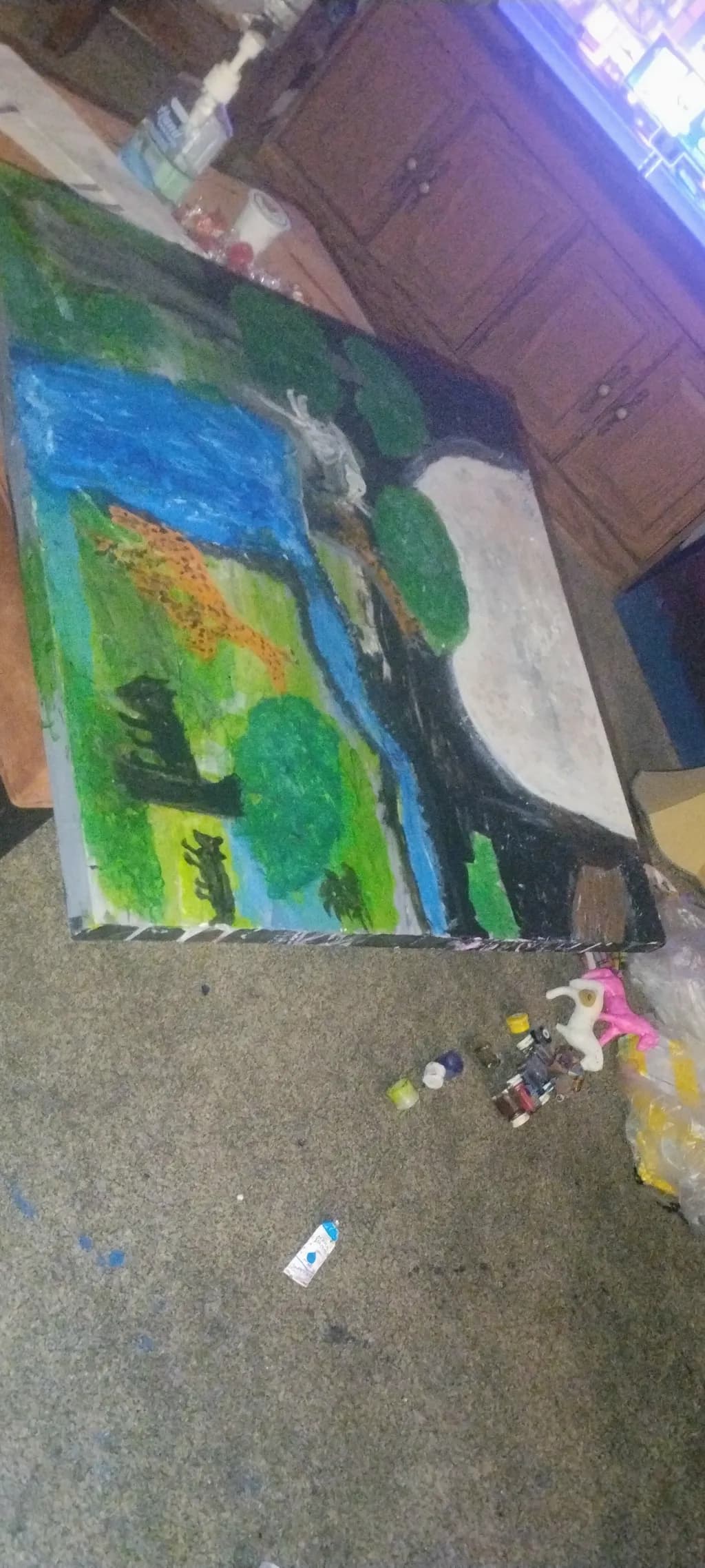 Whispers of Nature: A Vibrant Landscape Under the Moonlight