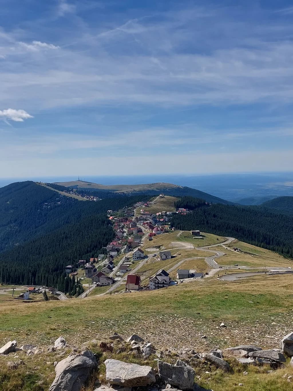 Serenity Above: A Panoramic View of Mountain Village Life