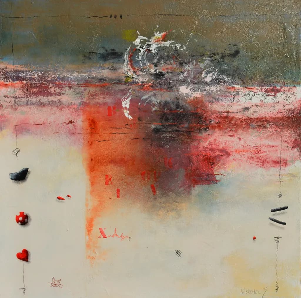 Abstract Red Landscape