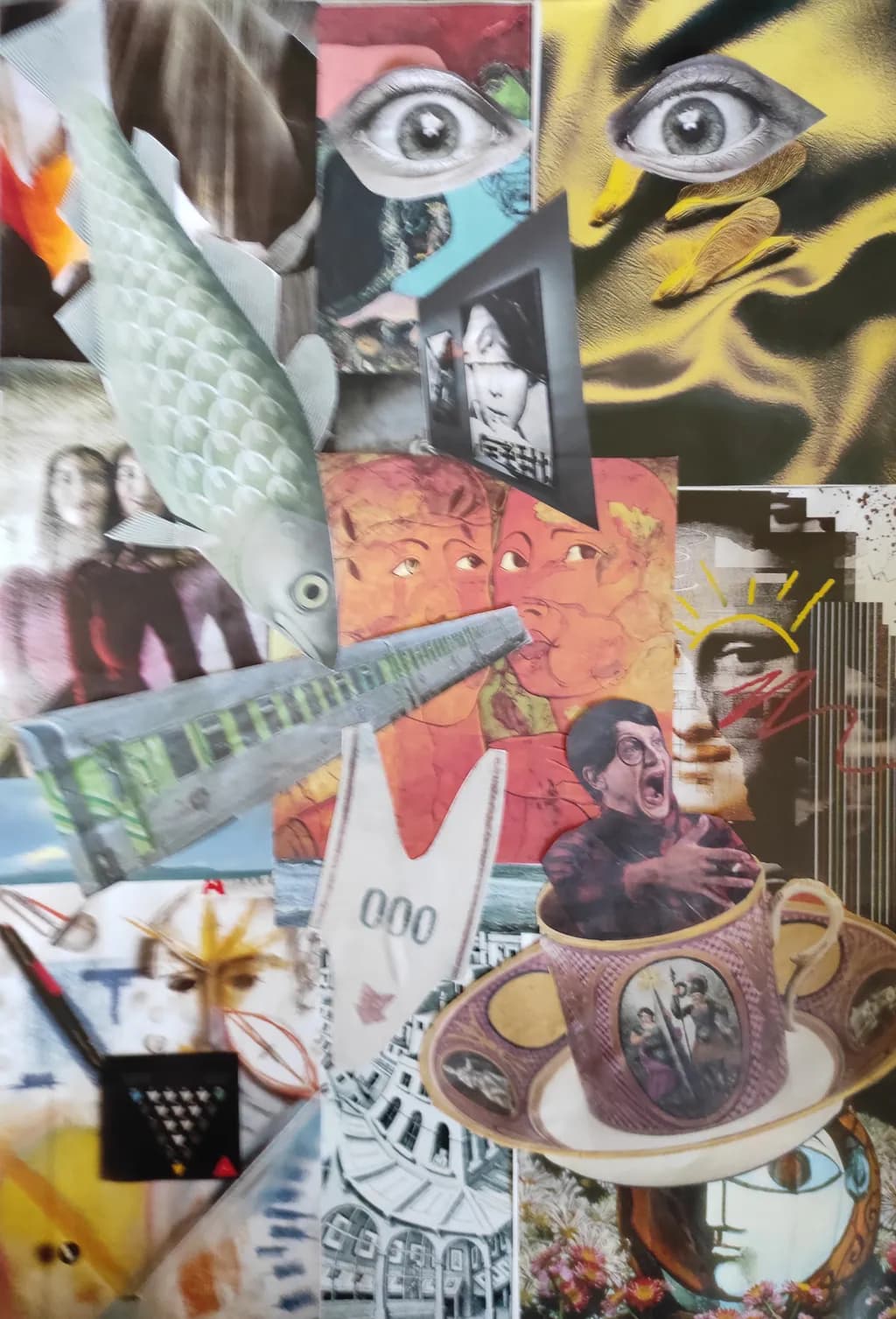 Collage of Contradictions: An Abstract Expression of Visual Creativity and Emotion