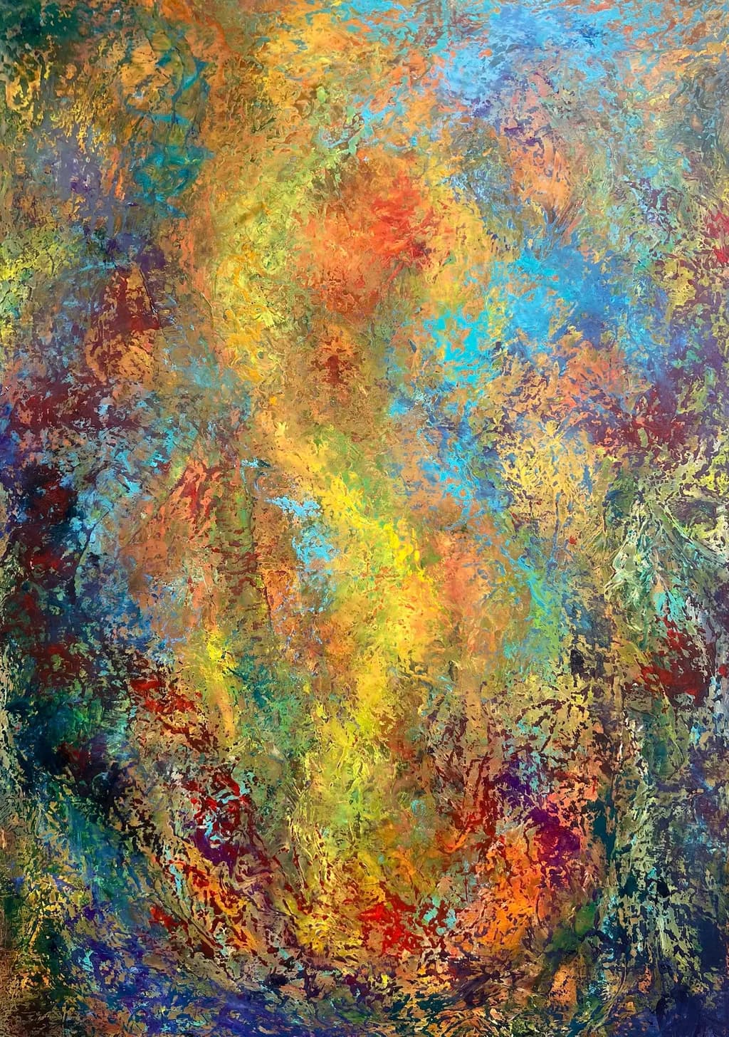 Vibrant Whispers: A Dance of Color and Light in Abstract Harmony