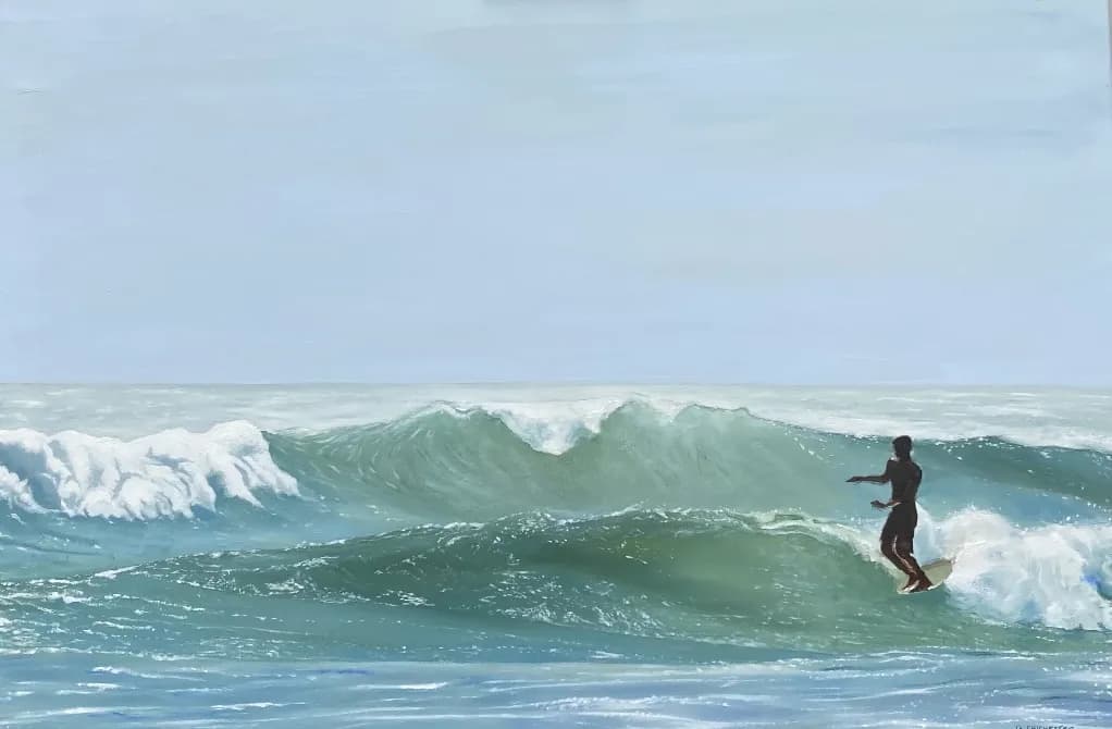 Riding the Waves: A Serene Surfing Experience at Dawn