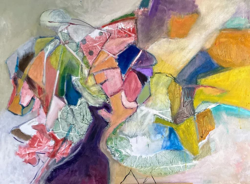 Vibrant Geometric Harmony: An Expressionistic Journey Through Color and Form