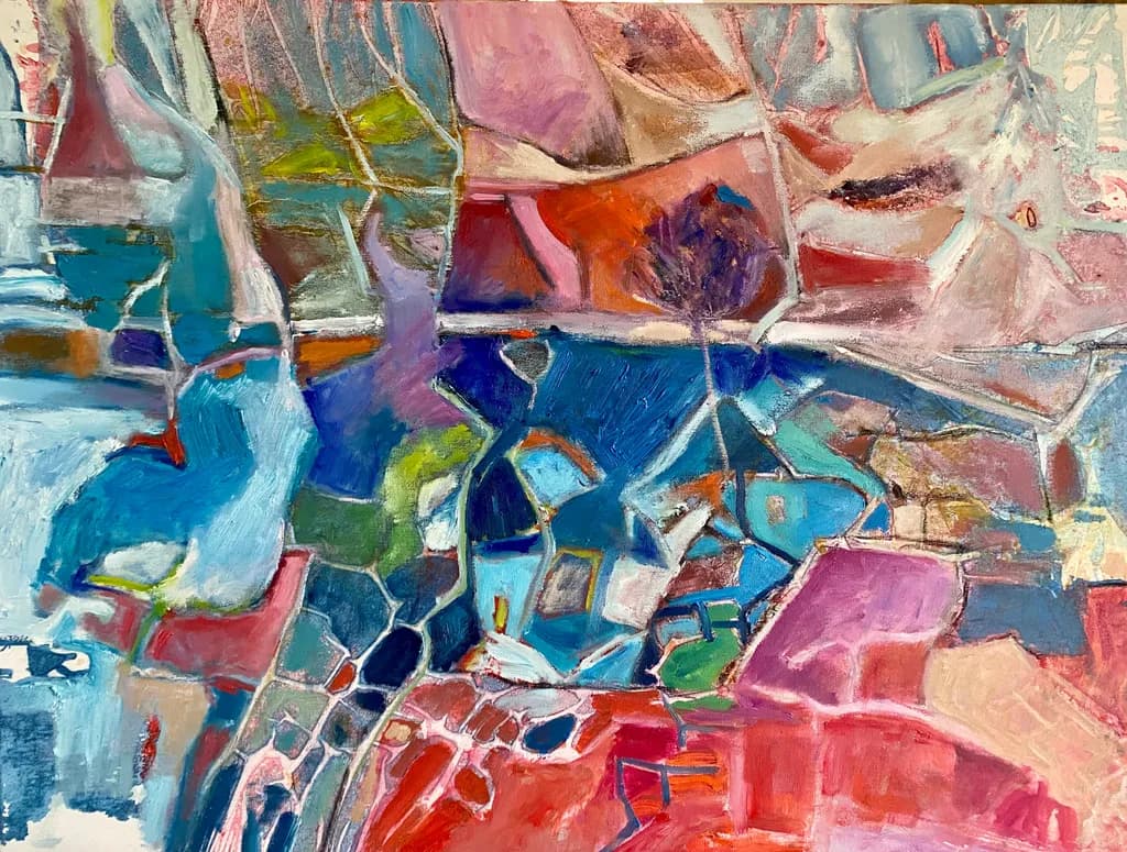 Vibrant Mosaic: A Dance of Color and Form in Abstract Expressionism