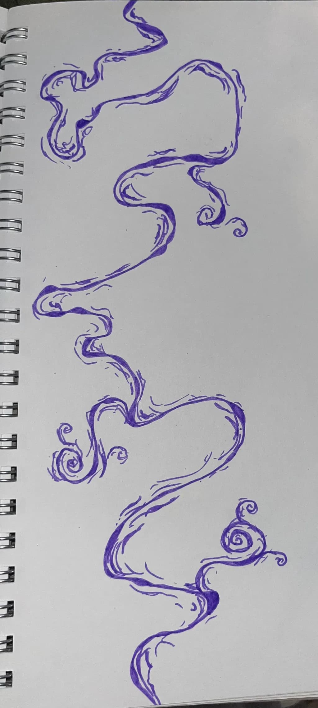 Whispers of Purple: A Dance of Spirals and Swirls