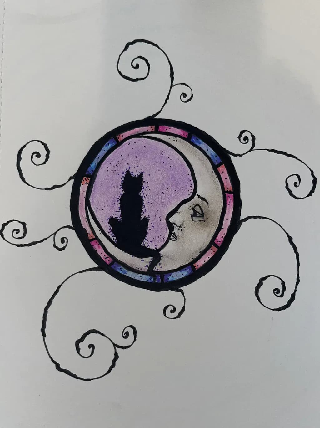 Whispers of the Moon: A Serene Dance of Cat and Night