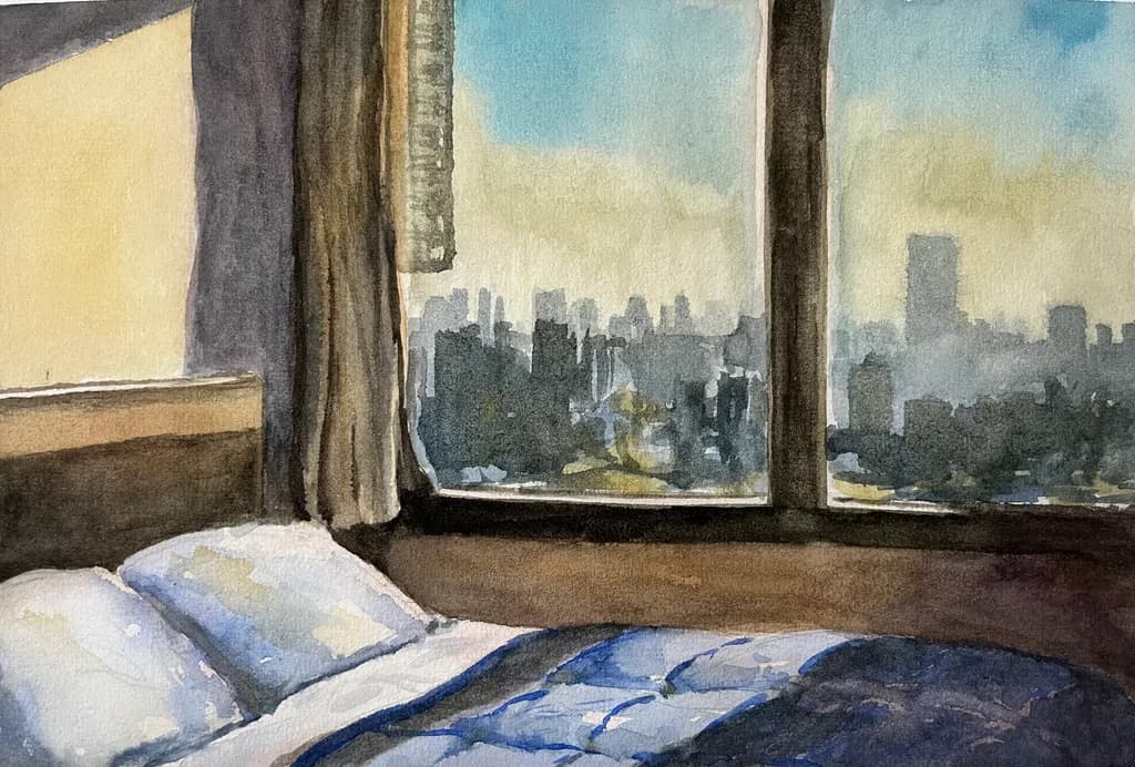 Cityscape from Bedroom Window