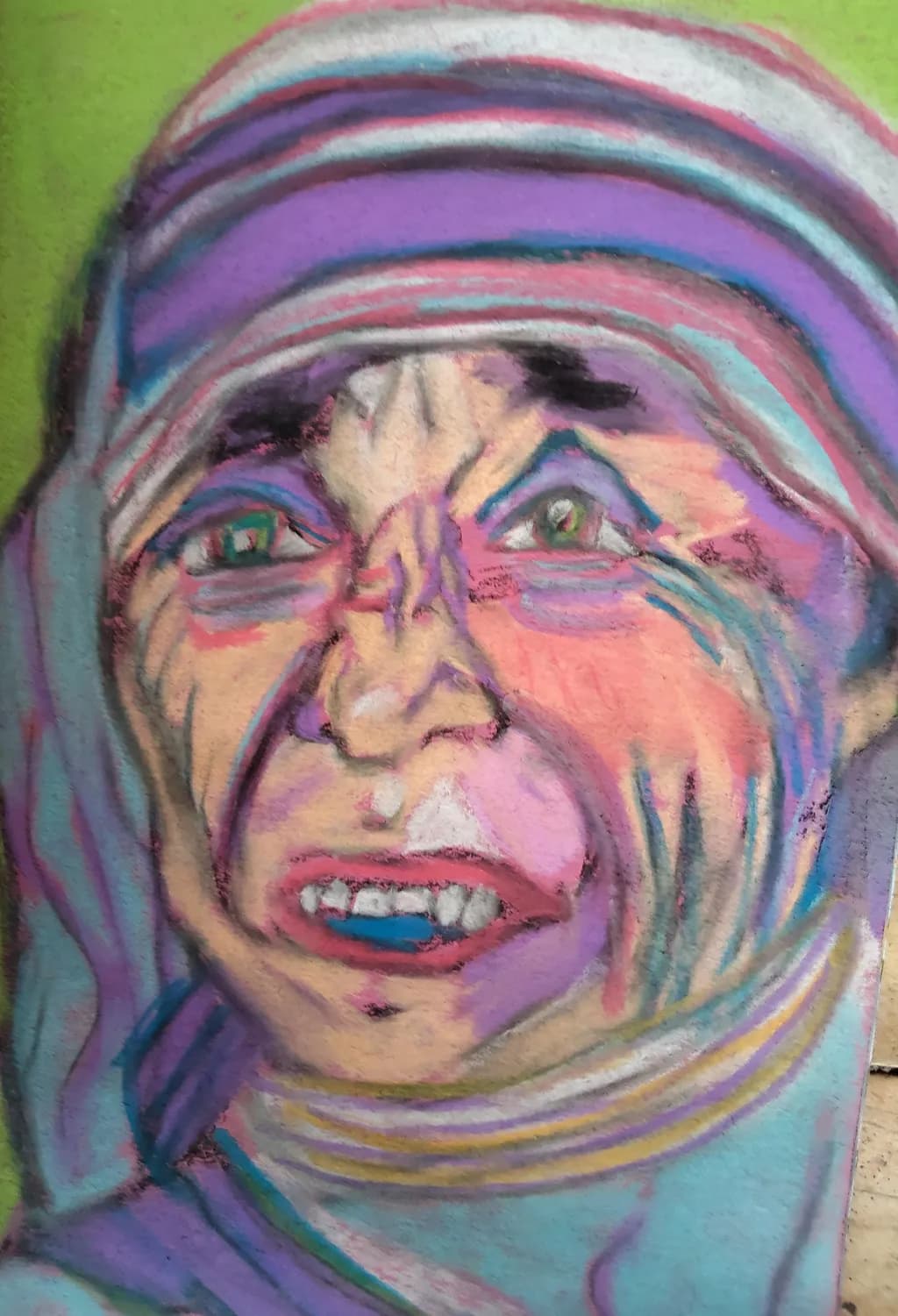 Vibrant Expressions: A Colorful Portrait of Resilience and Emotion