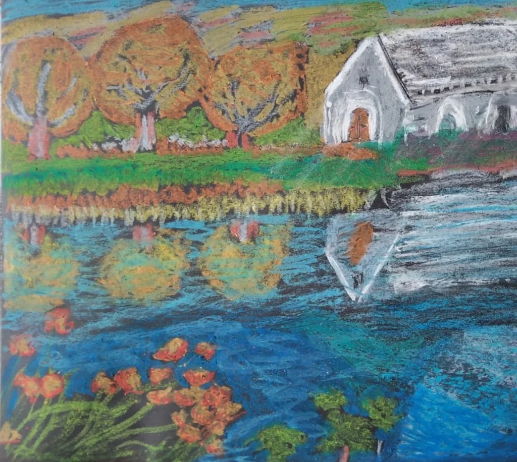Whispers of Autumn: A Serene Reflection by the Water's Edge