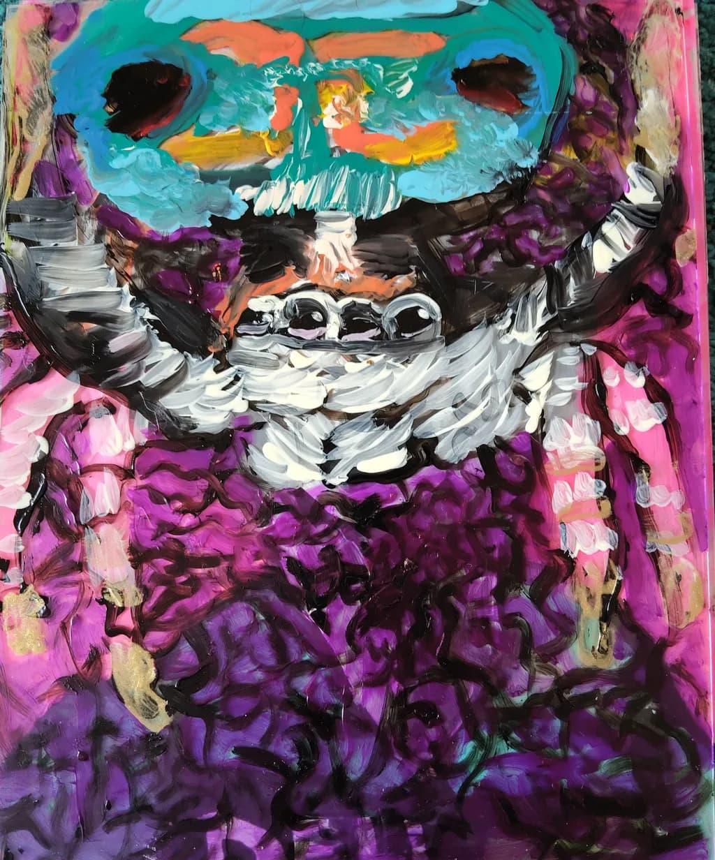 Vibrant Skull: An Expressionistic Journey Through Color and Form