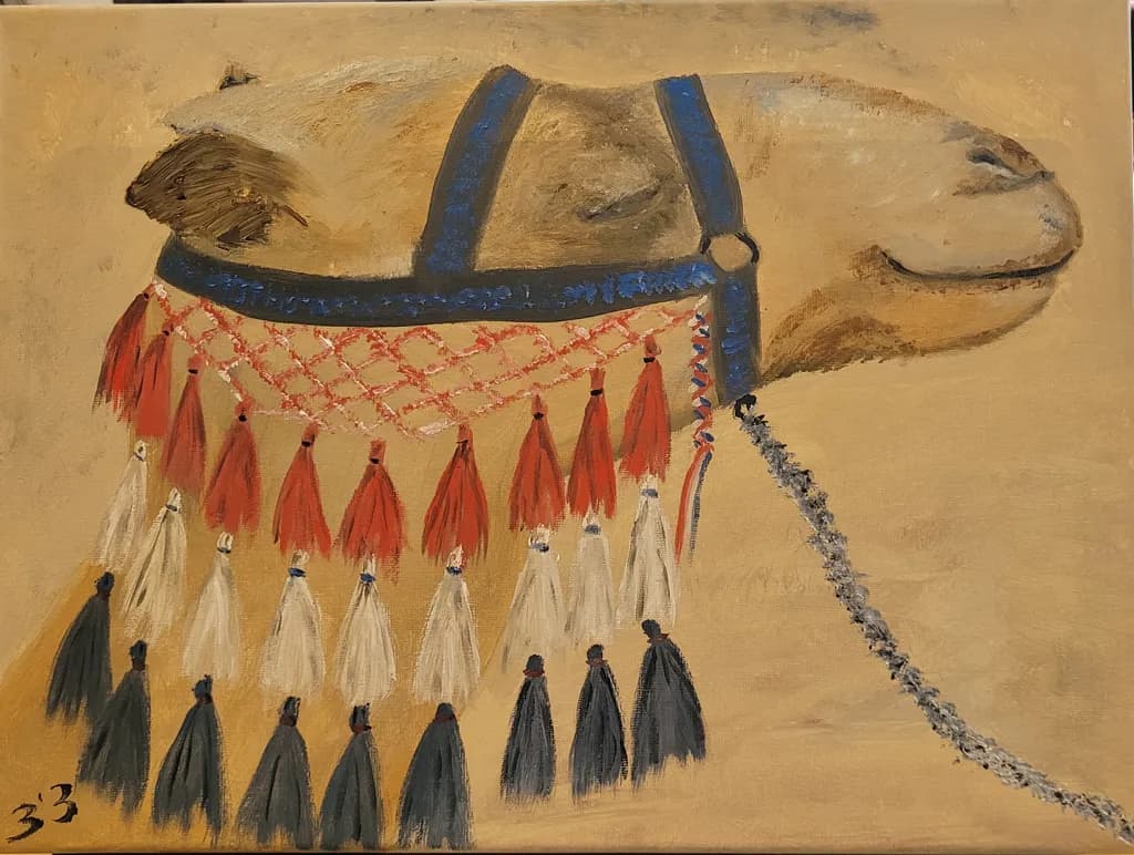 Camel with Decorative Tassels