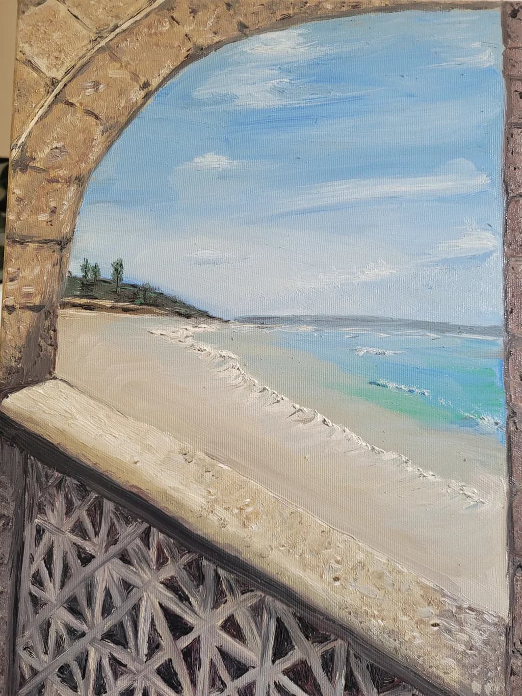 Beach View Through Arch