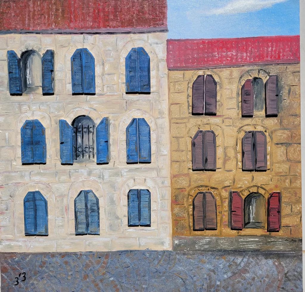 Whispers of Color: A Dance of Windows and Stone in Sunlit Harmony