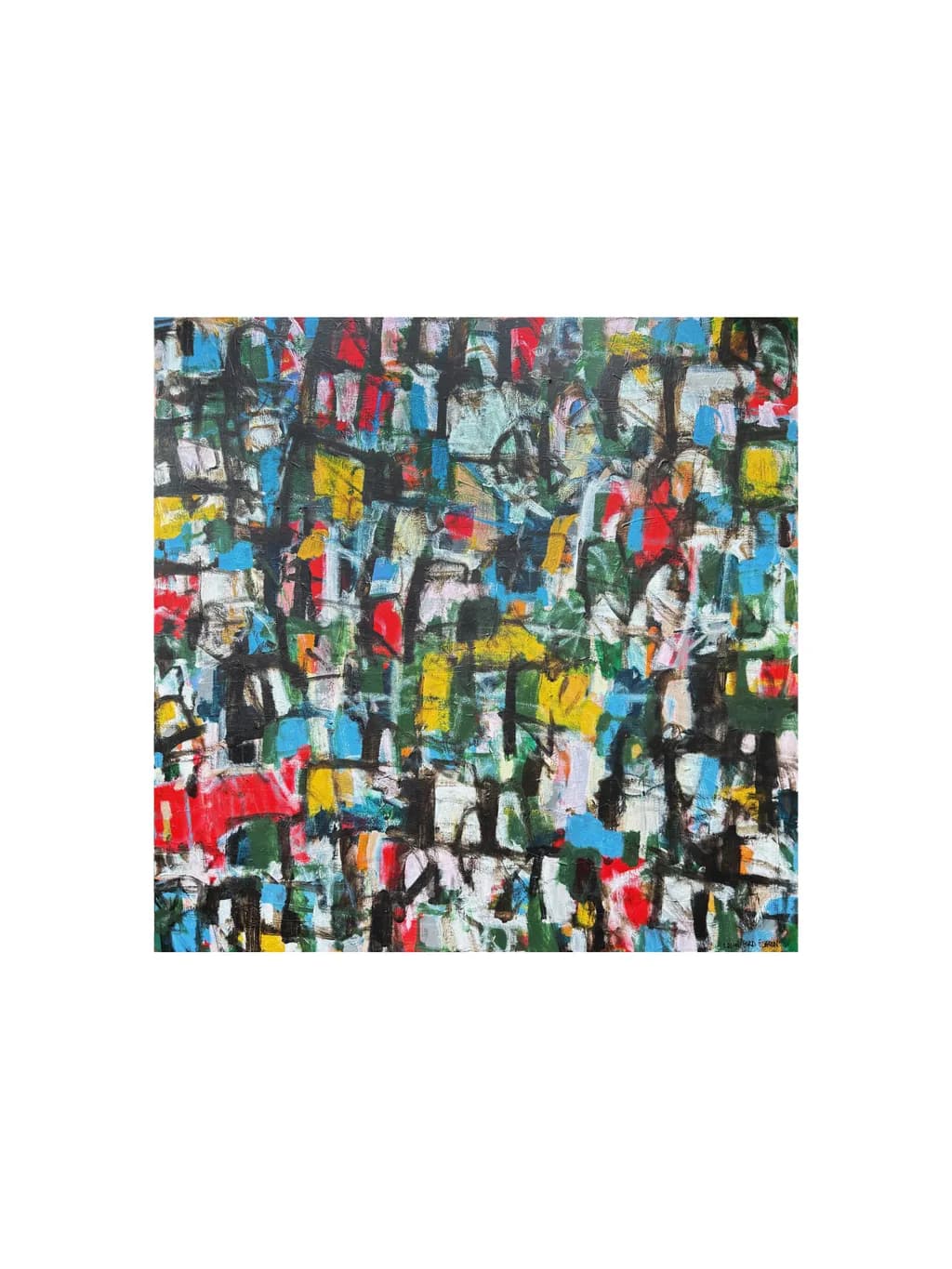Vibrant Chaos: An Abstract Expression of Color and Texture