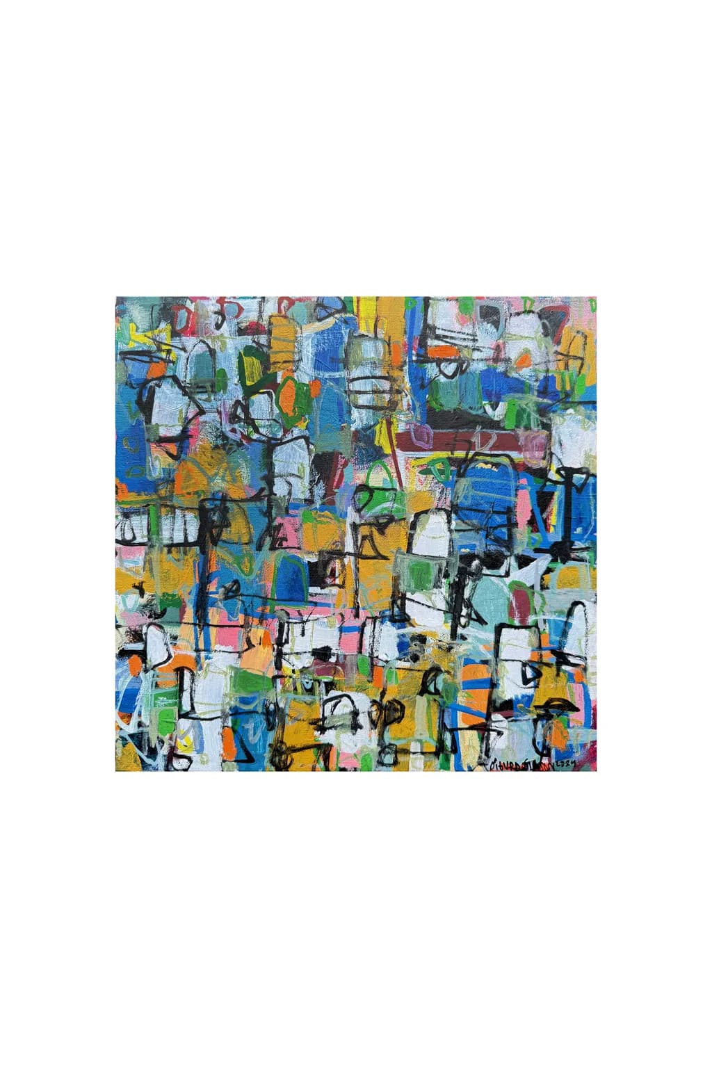 Vibrant Chaos: An Expressive Journey Through Color and Form