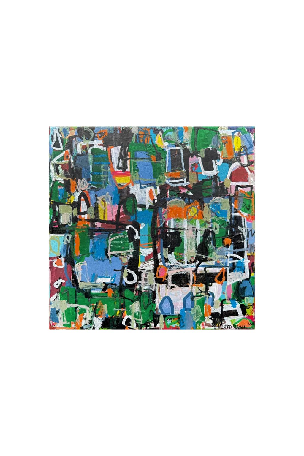 Vibrant Mosaic: A Dance of Color and Form in Abstract Expressionism