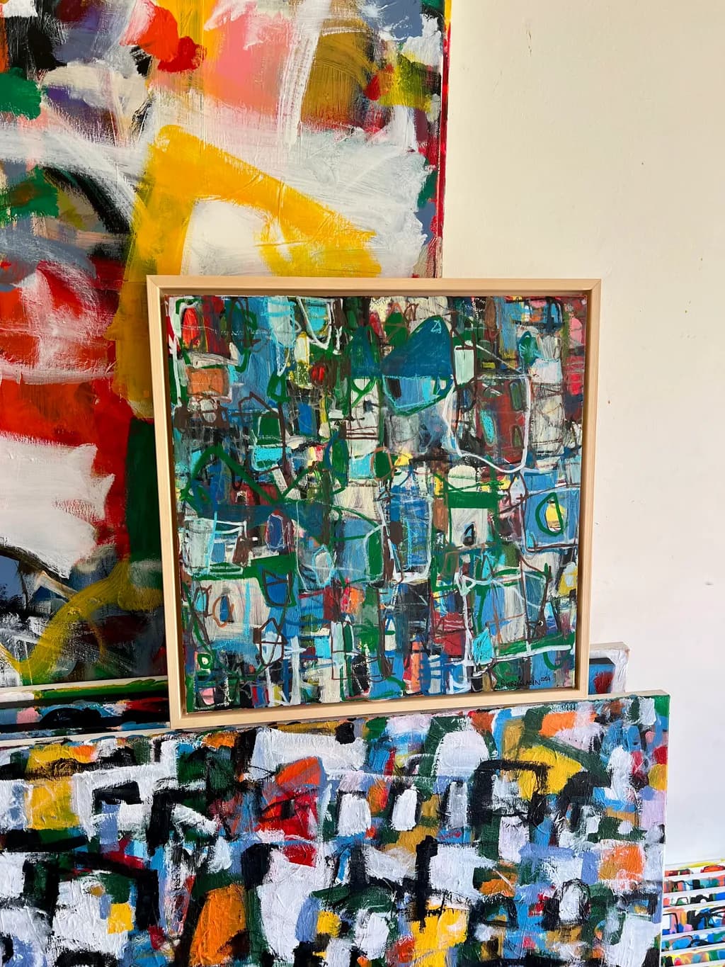 Vibrant Mosaic: An Abstract Journey Through Color and Texture