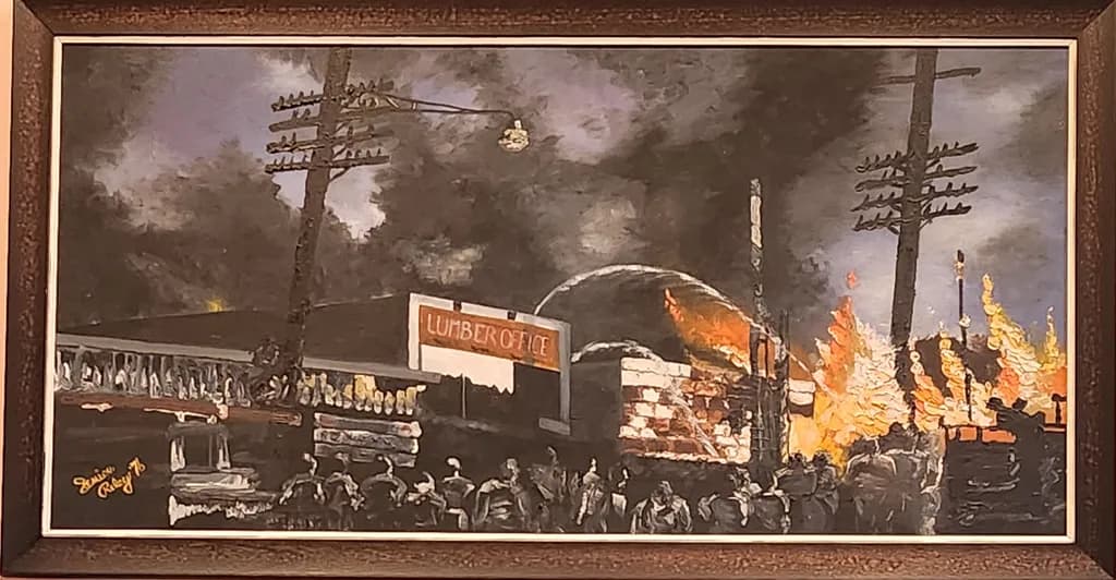 Inferno at the Lumber Yard: A Dramatic Portrayal of Fire and Resilience