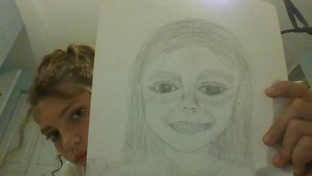 Whispers of Innocence: A Child's Portrait in Pencil Sketch Form