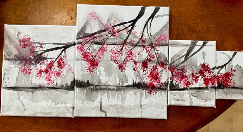 Red Blossom Cascade