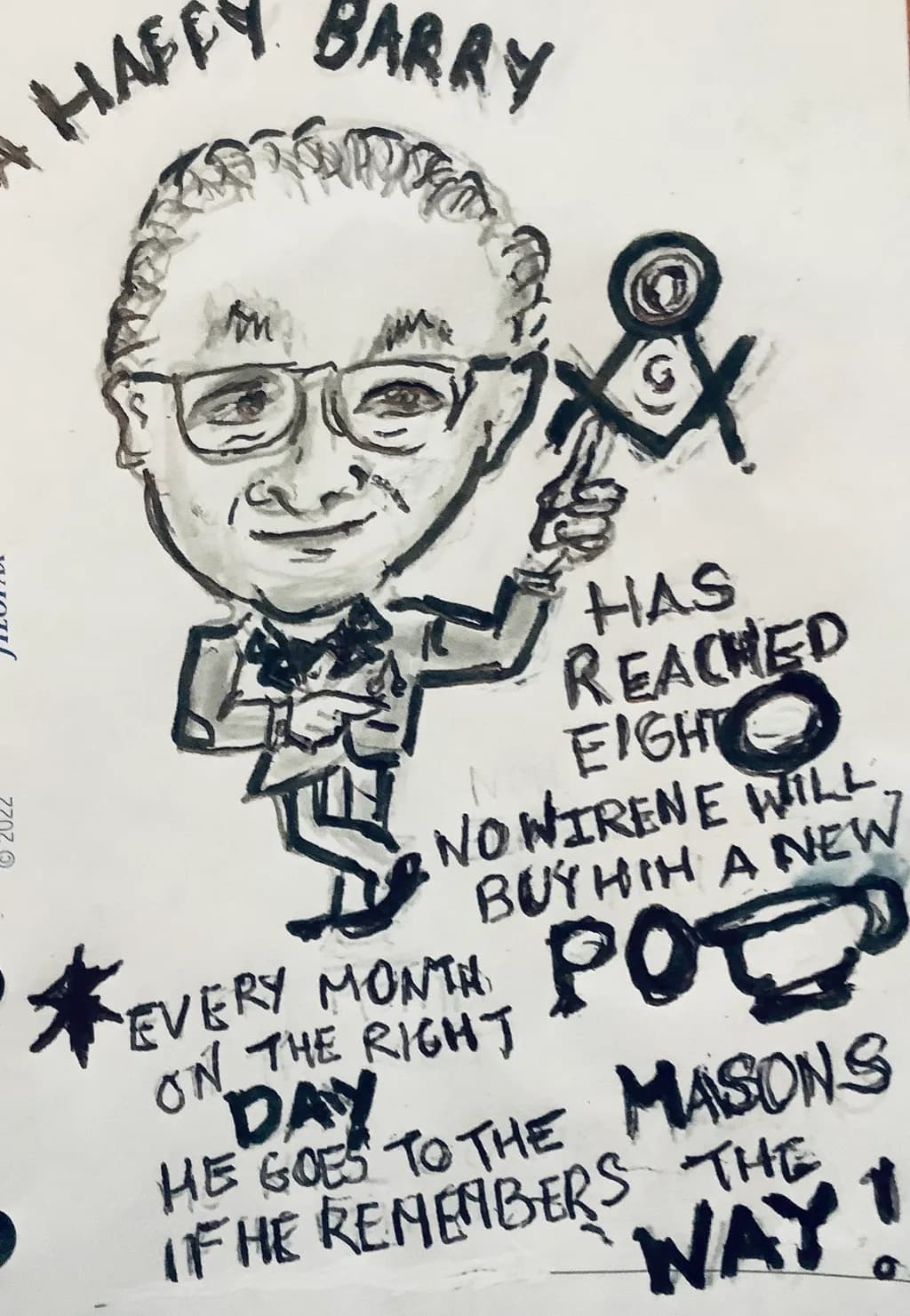 Celebrating Barry: A Humorous Tribute to Milestones and Masonic Memories