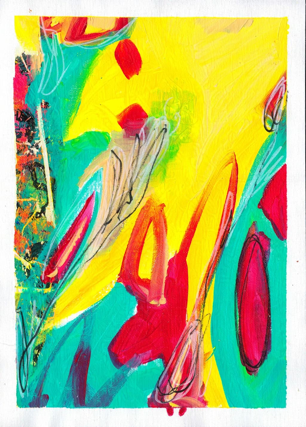 Vibrant Whispers: An Abstract Dance of Color and Emotion
