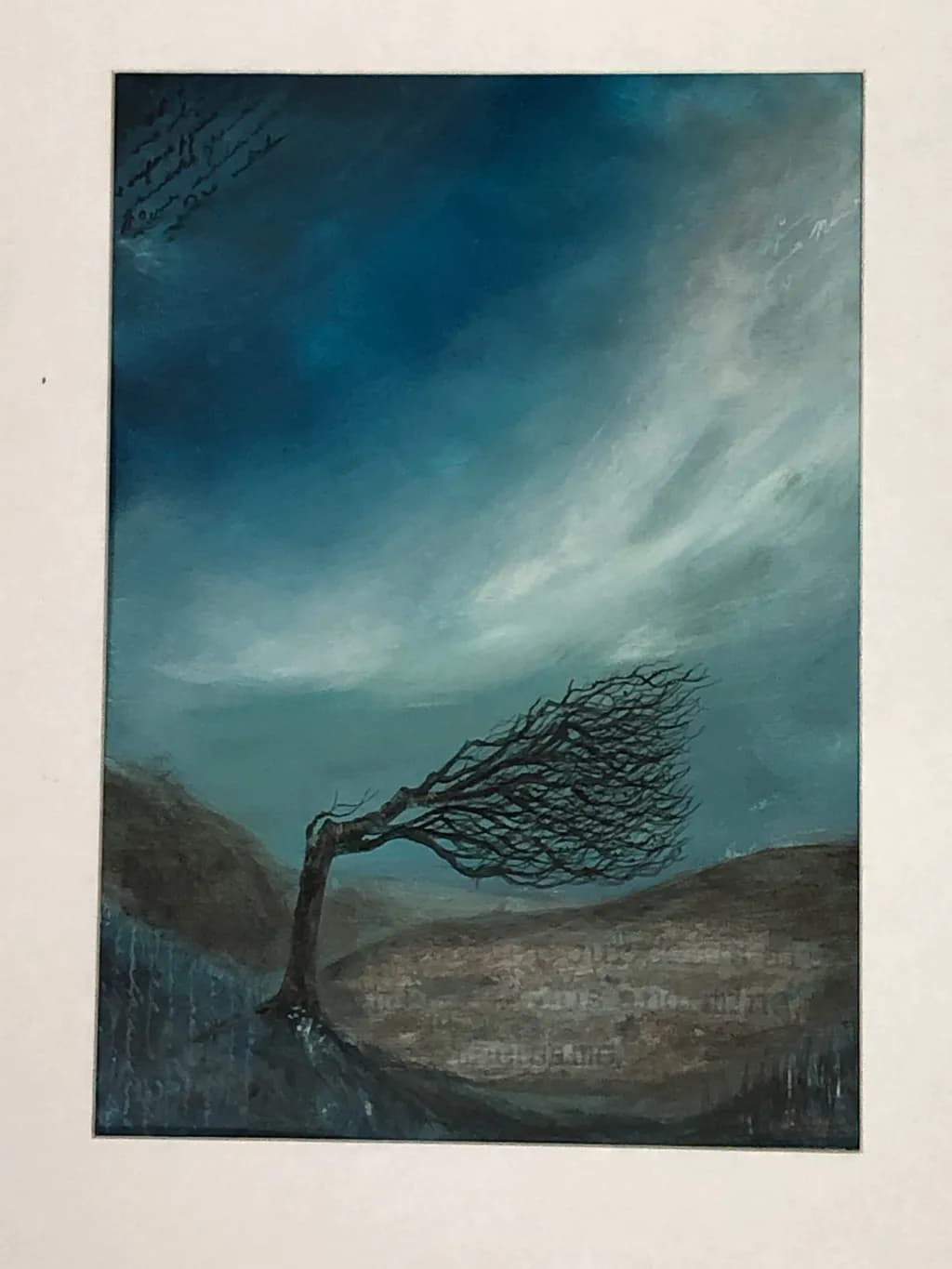 Whispers of the Storm: An Abstract Landscape of Resilience and Wind