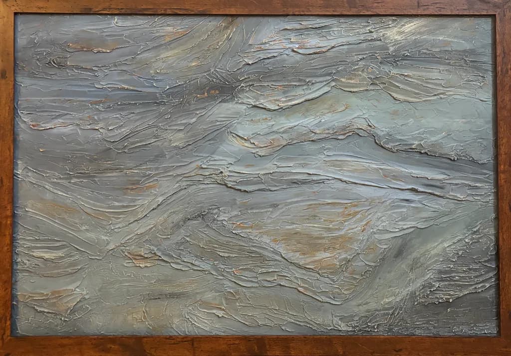 Whispers of the Ocean: Textured Waves in Serene Hues